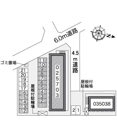 ★手数料０円★東近江市東沖野３丁目　月極駐車場（LP）